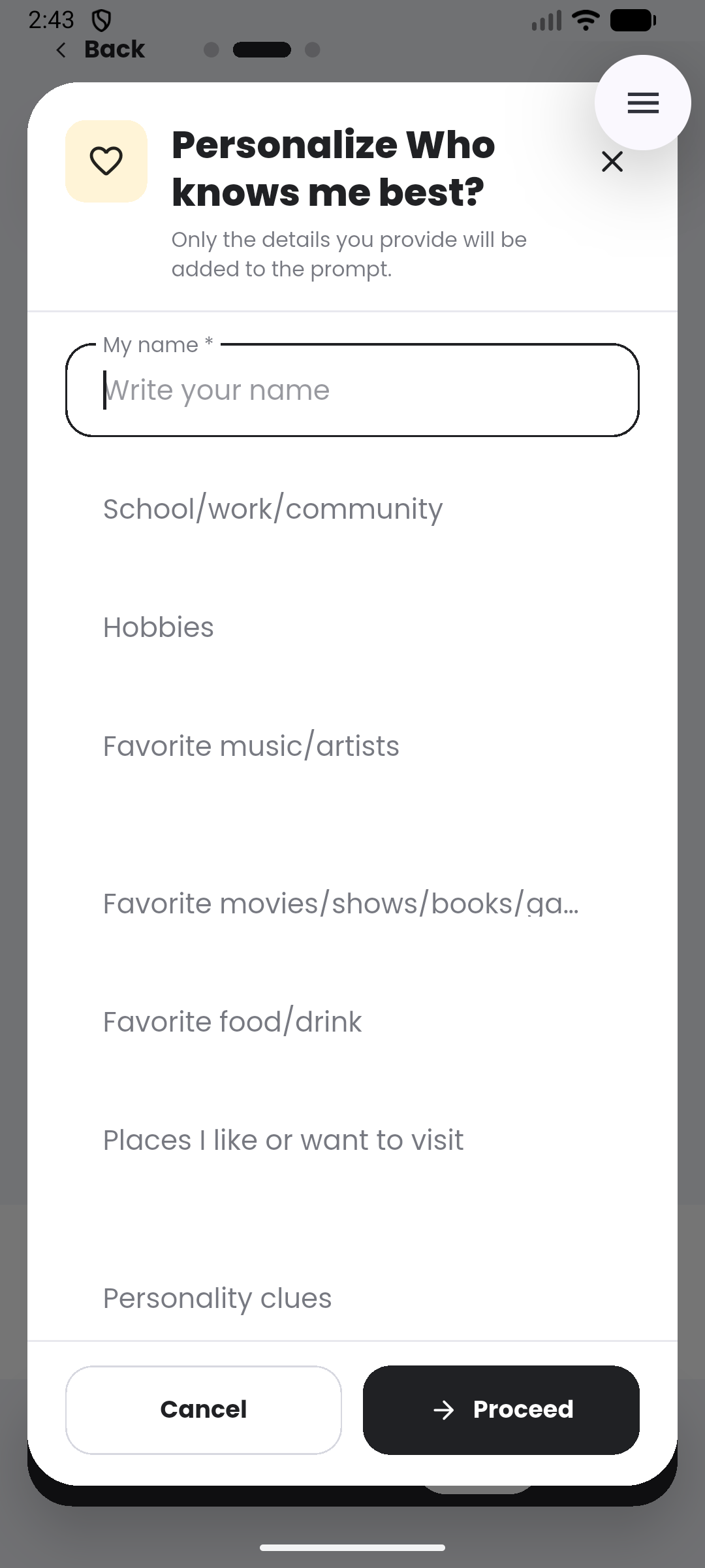 Who knows me best? in the Quiyo mobile app.